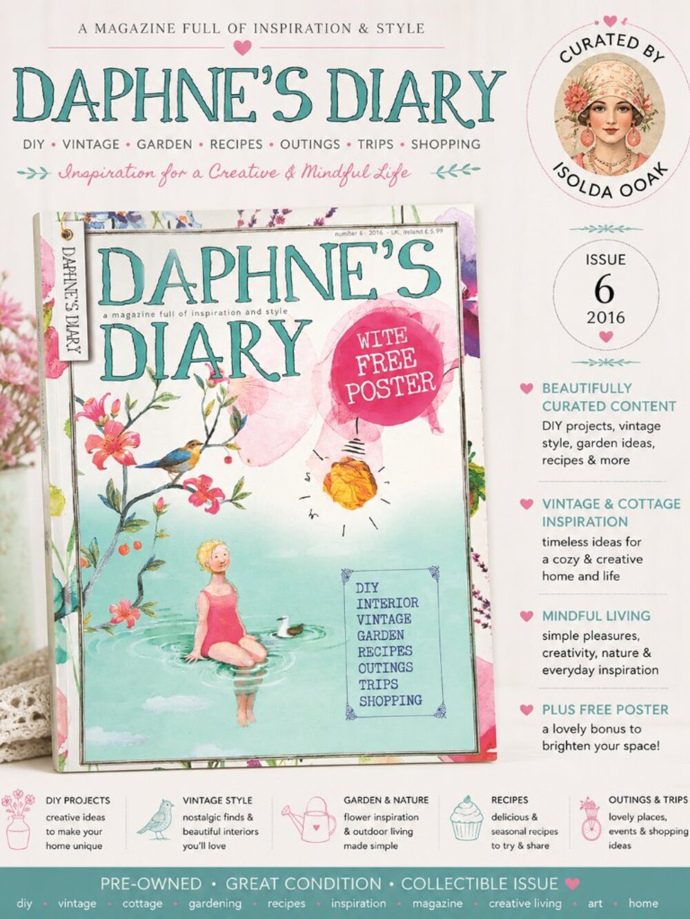 DAPHNE'S DIARY MagazineDaphne’s Diary Magazine Issue 6 2016 DIY Vintage Cottage